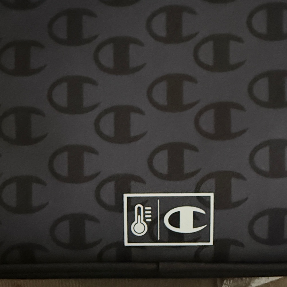 Champion Black and neon yellow/green with white Logo Lunchbox w/ built-in tray - Picture 6 of 7